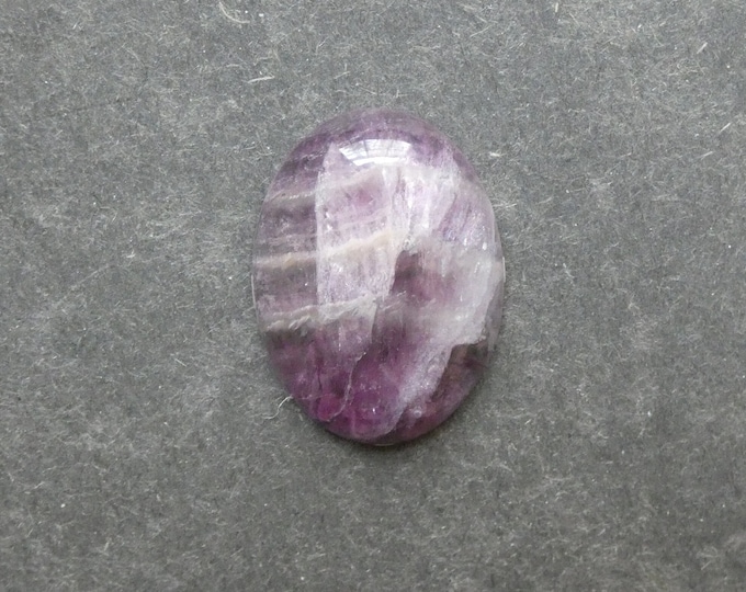 30x22mm Natural Fluorite Cabochon, Gemstone Cabochon, Purple Stone, Large Oval, One of a Kind, Only One Available, Unique Fluorite Cabochon