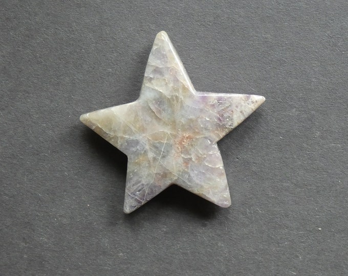 50-55mm Natural Amethyst Bead, Undrilled, for Wire Wrapped Pendant Making, Large Star, One of a Kind,Only One Available,Purple Amethyst Star