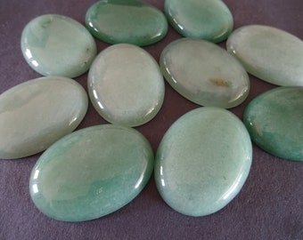 40x30mm Natural Green Aventurine Gemstone Cabochon, Oval Cabochon, Polished Gem, Large Cabochon, Natural Gemstone, Polished, Natural Stone