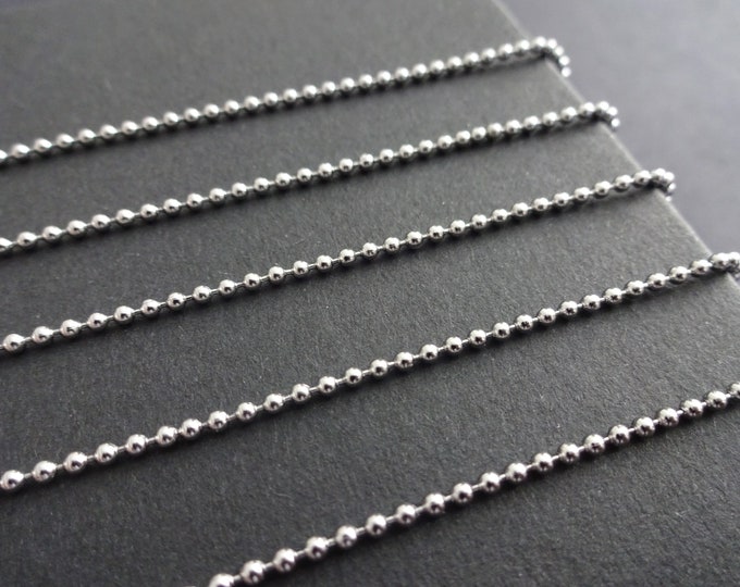 10 Meters 304 Stainless Steel Ball Chain, Soldered, 1.5mm Chain Bulk Lot, Silver Color, Spool Of Necklace Chain, Necklace Making Supply