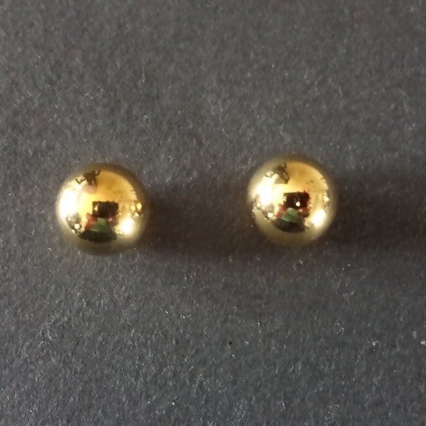 Surgical Stainless Steel Gold Ball Stud Earrings, Hypoallergenic, 3-8mm Ball Studs, Set Of Earrings, Classic Gold Studs, Minimalist Style