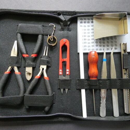 8 Piece DIY Beading Tool Set With Black Case Jewelry and Etsy