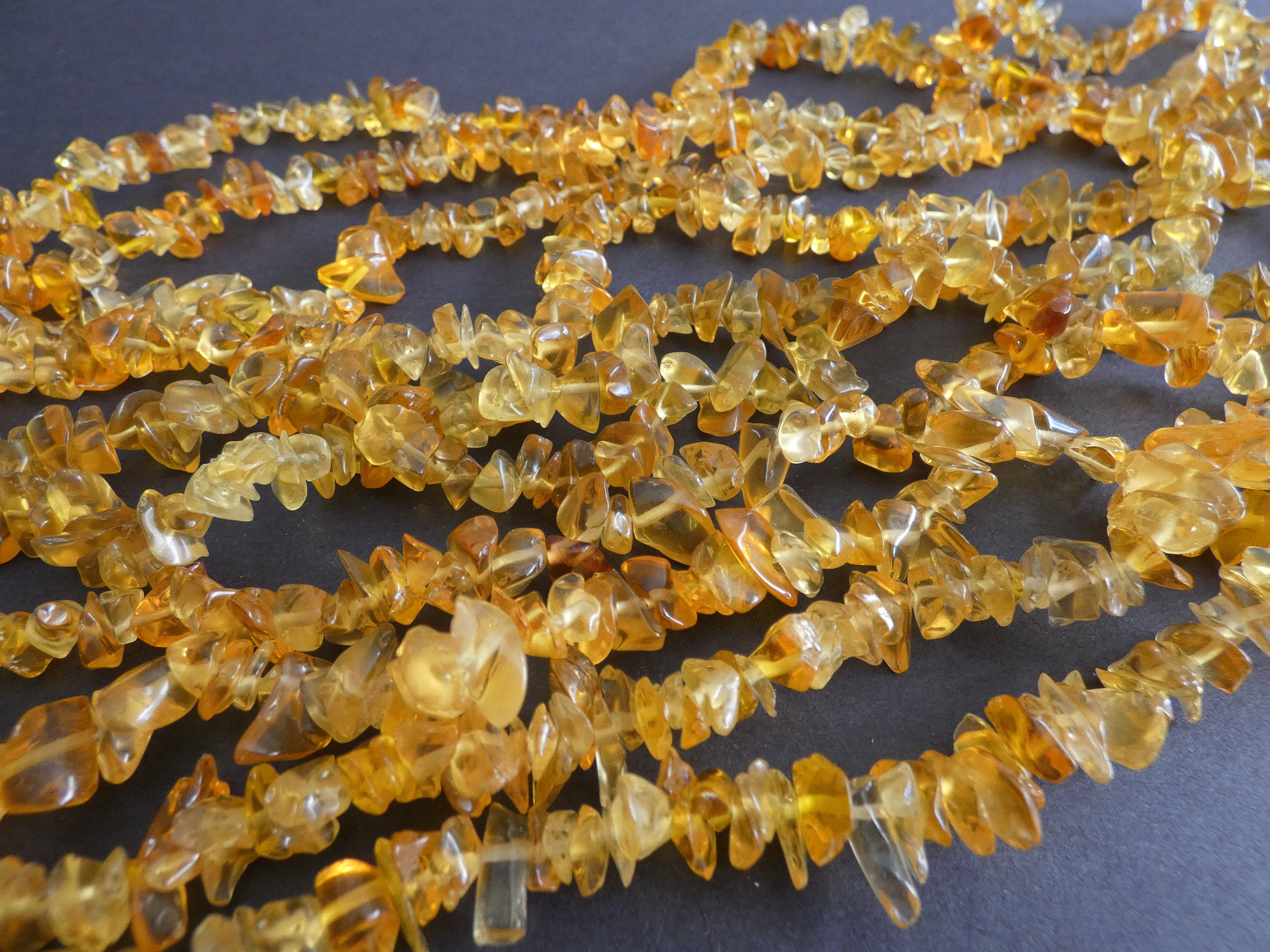 35 Inch Strand 412mm Sun Yellow Glass Beads, About 300 Glass Nugget
