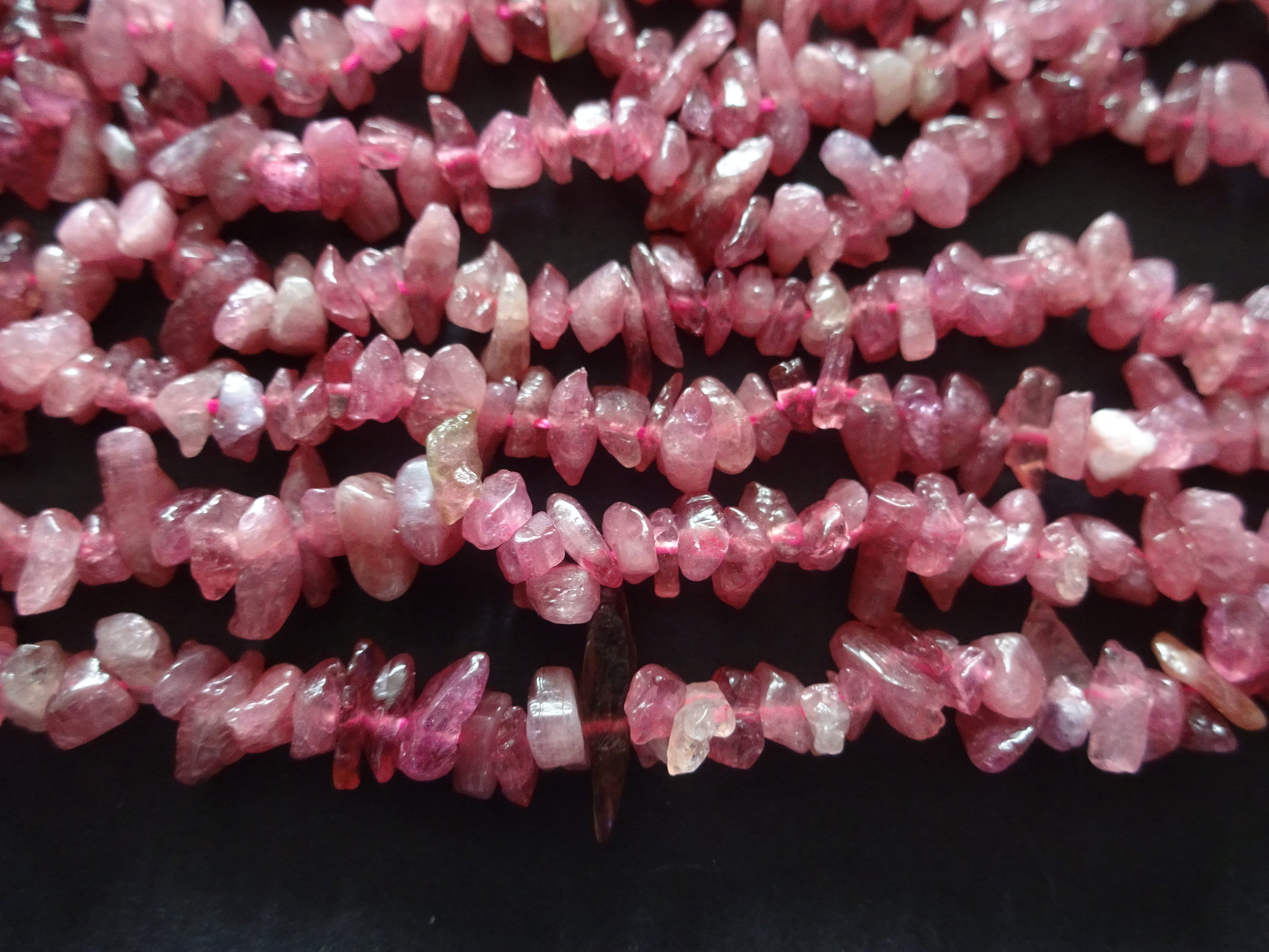 312mm Natural Tourmaline Chip Beads, 16 Inch Bead Strand, Natural