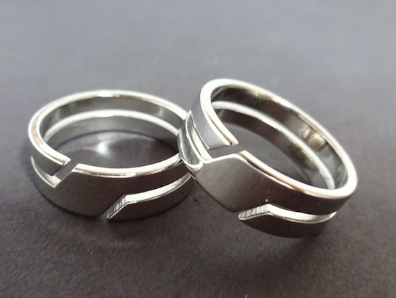 Modern Stainless Steel Ring Silver Color Geometric Style - Etsy