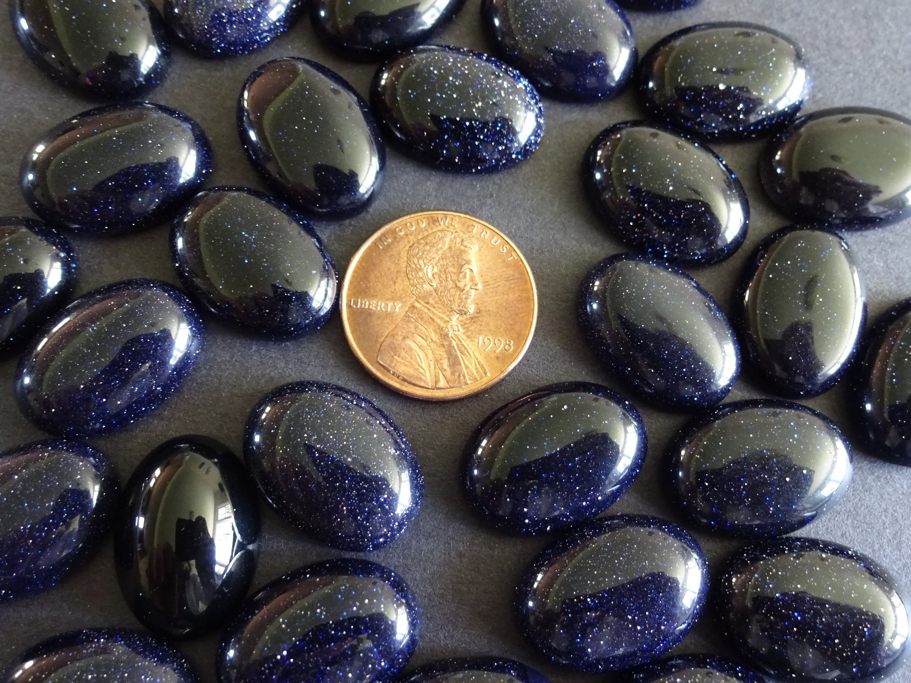 18x13mm Blue Goldstone Cabochon Synthetic Oval Gemstone Cabochon Blue Stone Polished Gem Glittery Golden Flecks Sparkly Navy Blue Etsy Israel