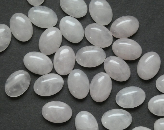 14x10x5mm Natural Rose Quartz Cabochon, Oval Gemstone Cabochon, Pink Stone, Pretty Gem, Polished Gem, Quartz, Light Pink, Pale, Pastel