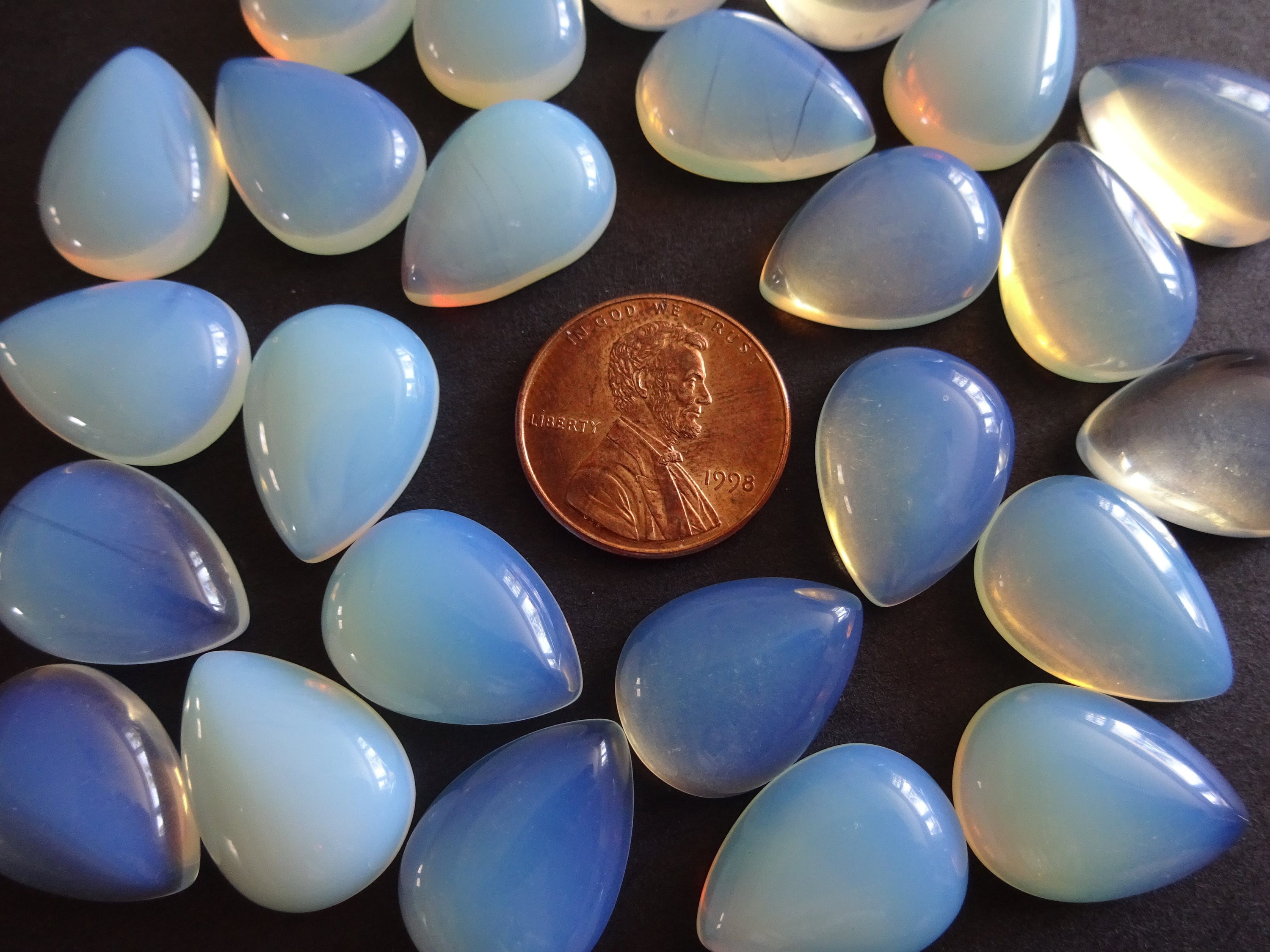 18x13mm Opalite Teardrop Gemstone Cabochon, Teardrop Cab, Polished
