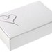 10 White and Silver Wedding Cake Slice Boxes, flat cake slice boxes, white, silver heart, flat packed, wedding supplies, UK seller