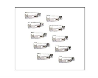 Bulk 50 Brooch Pins, safety catch, safety brooch fasteners, brooch findings, UK seller, jewellery making, pinbacks, badge findings