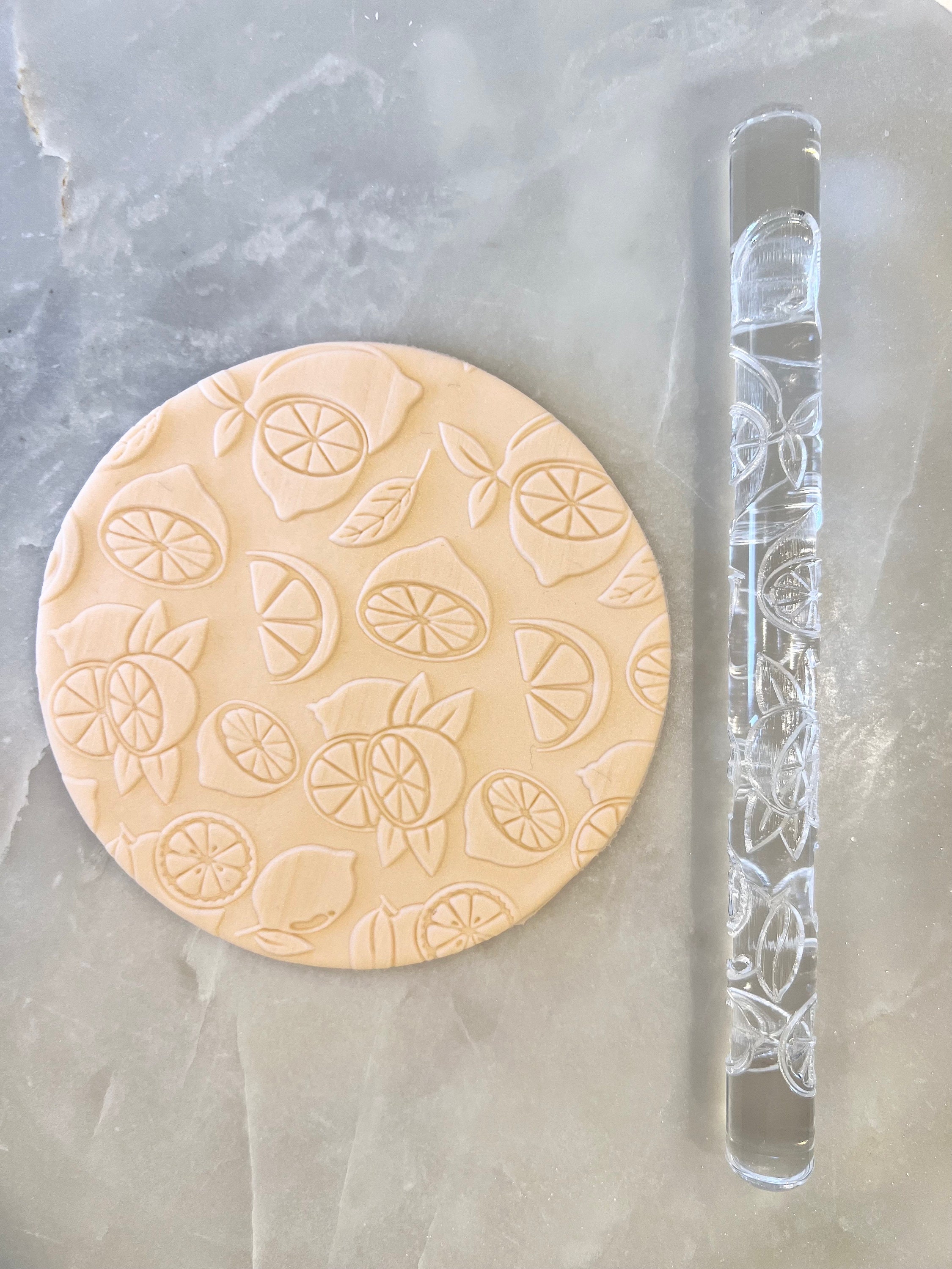 Lemon Pattern Acrylic Rolling Pin.