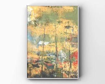 Originele abstracte kunstwerken gemengde techniek