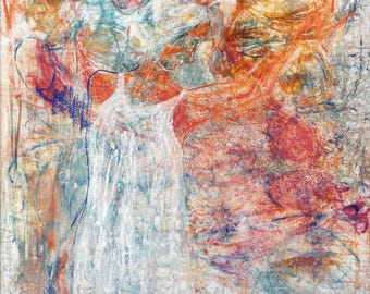 Pintura original al pastel «Permanece en mí»