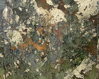 Ingelijst schilderij met witte rozen, originele mixed mediakunst