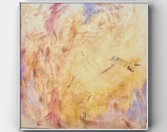 Pastelschilderij origineel op canvas bijbelverhalen "Als ik maar de zoom van zijn kledingstuk aanraak, zal ik genezen zijn"