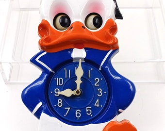 希少な1980年代のウォルト・ディズニー製ドナルドダック目覚まし時計