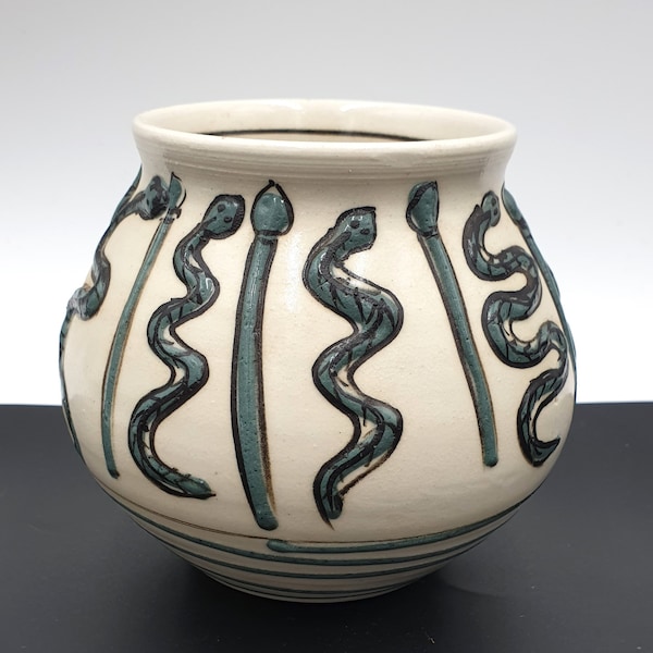 Snake Vase Pottery Etsy