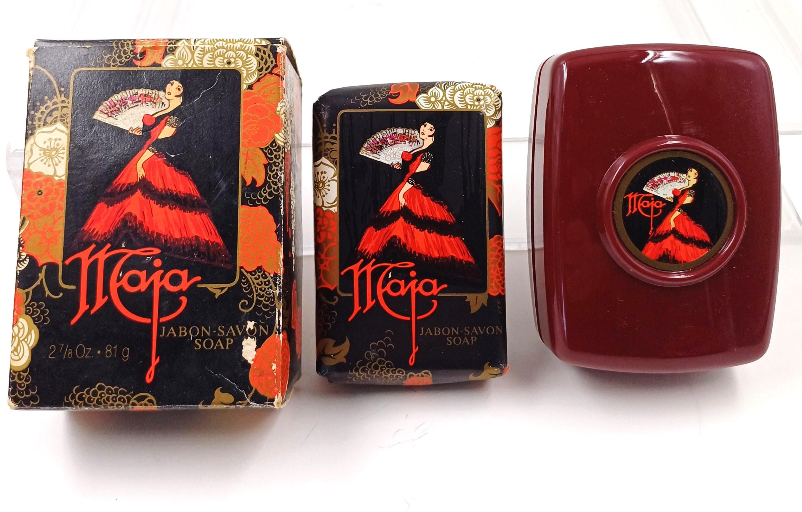 2 X Vintage Maja by Myrurgia Perfumed Soaps, Stored in Its
