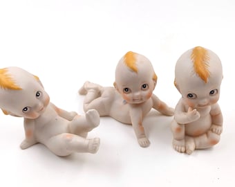 ヴィンテージキューピー人形：磁器製キューピッド人形（日本＆台湾