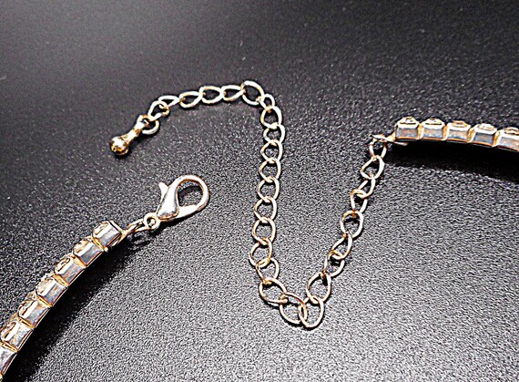 Sparkly Rhinestone Choker Collar Necklace and Bra… - image 7