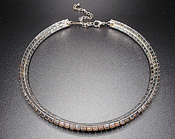 Sparkly Rhinestone Choker Collar Necklace and Bra… - image 6