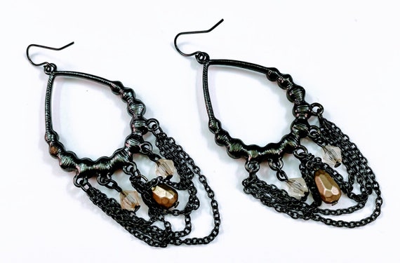 Glamorous Chandelier Dangle Statement Earrings - … - image 3