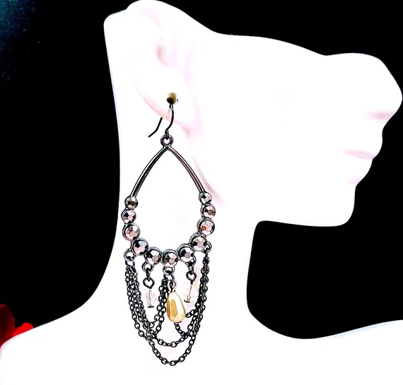 Glamorous Chandelier Dangle Statement Earrings - … - image 4