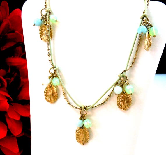 Bohemian Style BOHM Multi Strand Bauble Necklace 17.25"L Adj