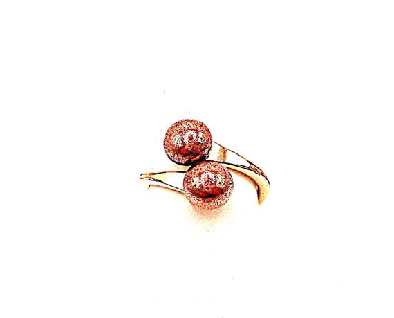 Vintage Modernist Bypass Ring - 12K Gold Filled Shank - Mid-Century USA SZ 6 - 6.5