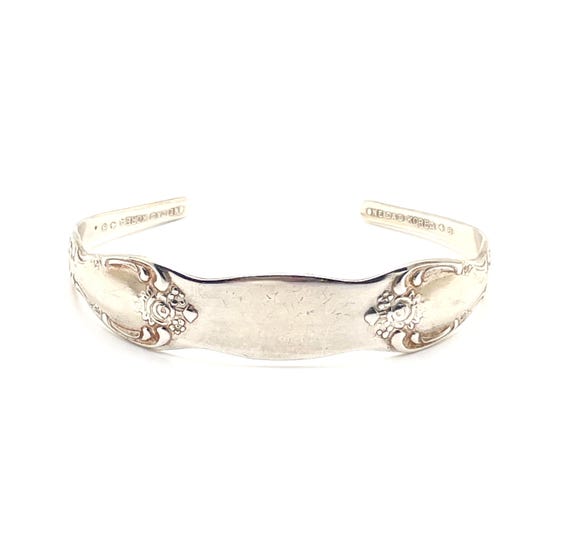 Vintage Oneida Korea Spoon Cuff Bracelet – Silver Plated, Small Adjustable (4"-6"), 1960s