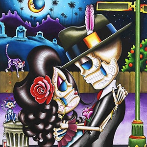 EL CLASSICO Day of the Dead Art Print | Mexican Wall Art | Dia de los Muertos Wall Decor | Tattoo Art | 12x18 Unframed or Framed Art