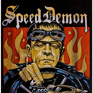 SPEED DEMON 12 X 18 Fine Art Print With Black Composite Frame Option