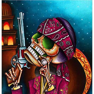 CLAVO Jour des Morts Impression artistique | Art mural mexicain | Décoration murale Dia de los Muertos | Art du tatouage | Art latin | Art non encadré ou encadré 12 x 18
