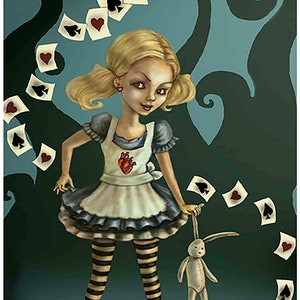 MISS WONDERLAND 12 X 18 Fine Art Print With Black Composite Frame Option