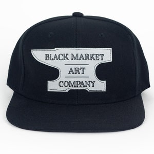 ANVIL PATCH HAT | Snapback Hat | Solid Material Back | Snap Back Hat | Baseball Hat | Hats with Sewn on Patches | Snapback Style Hat