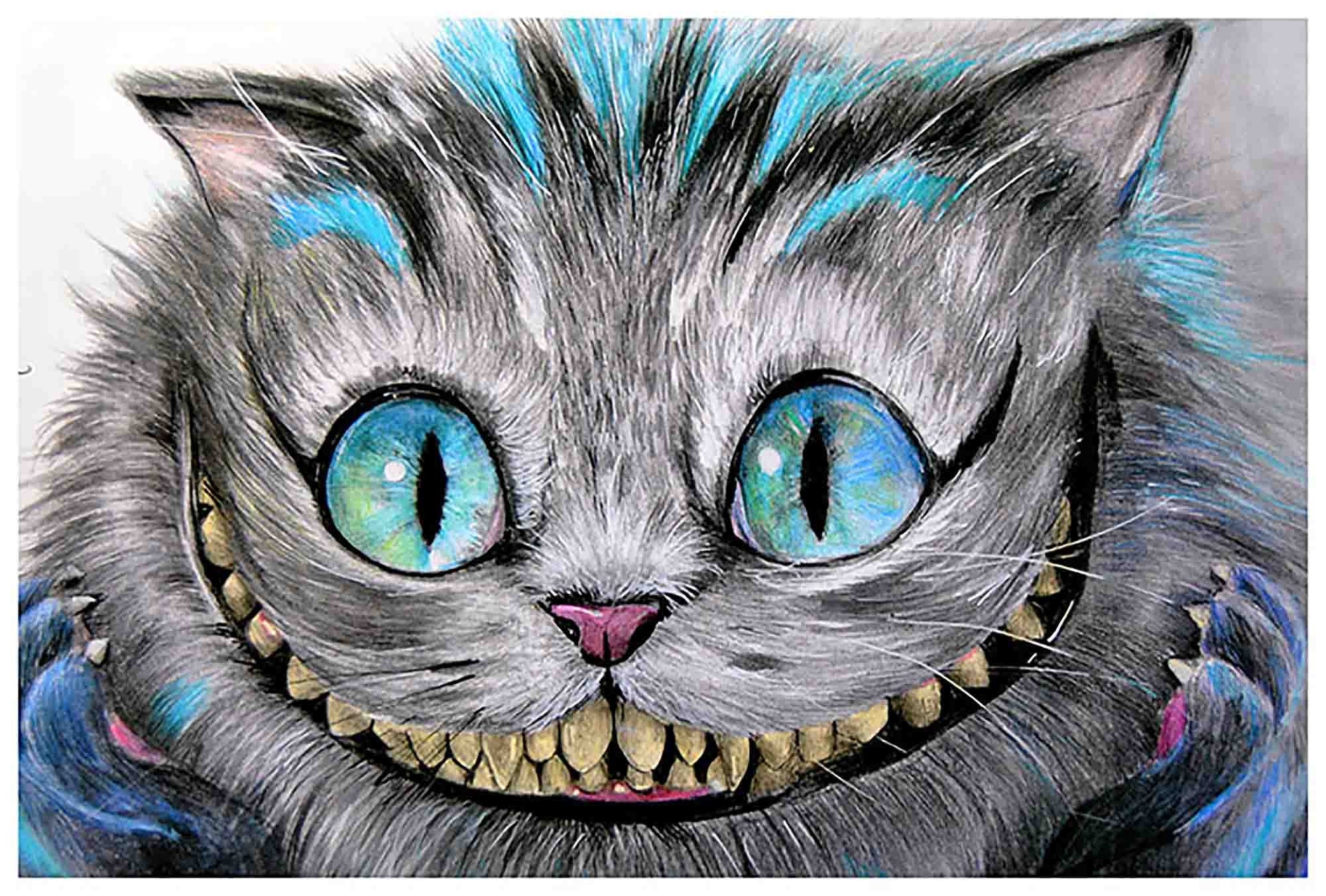 CHESHIRE CAT Art Print | Classic Movie Art | Movie Wall Décor | Movie Art Collector | Classic Film Lovers | 12x18 Unframed or Framed Art