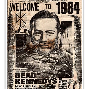 WELCOME TO 1984 Concert Poster Art Print | Punk Rock Concert Poster Art | Punk Rock Wall Art | Punk Rock Collector 12x18 Unframed or Framed