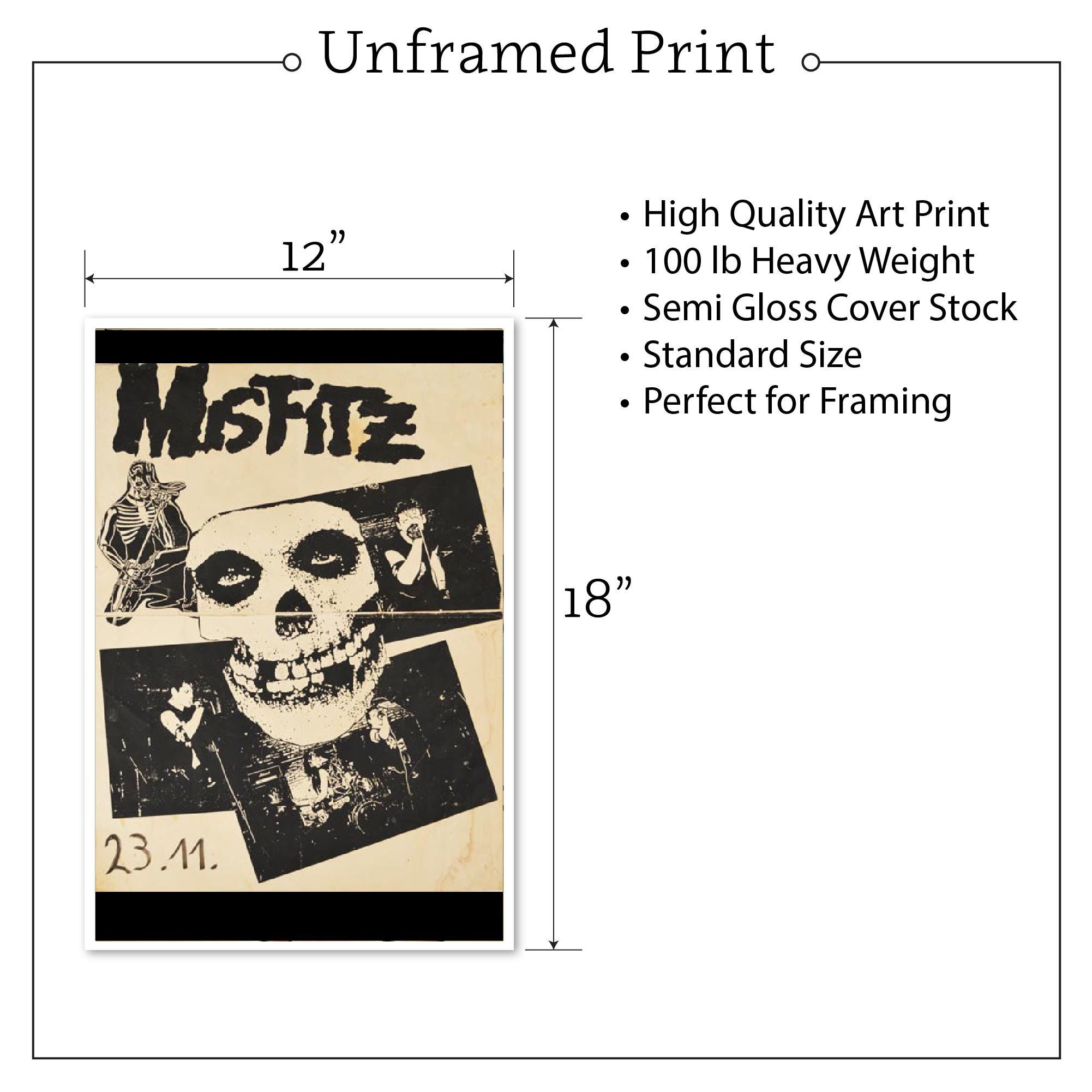 MISFITZ Concert Poster Art Print | Punk Rock Concert Poster Art