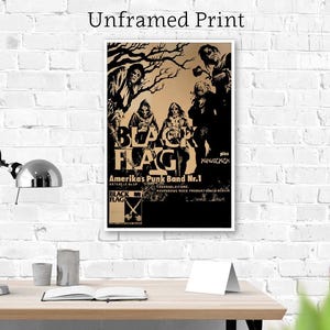 FLAG Concert Poster Art Print | Punk Rock Concert Poster Art | Punk ...