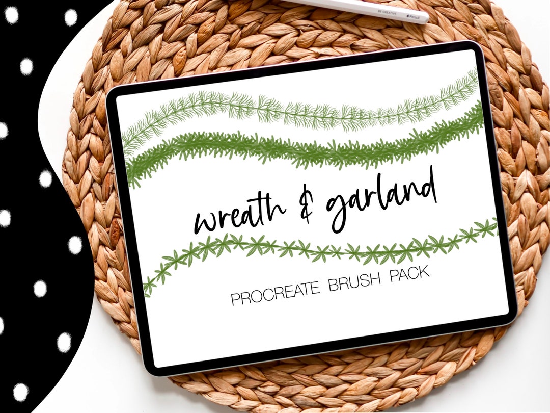 Wreath and Garland PROCREATE Brush Pack - Etsy