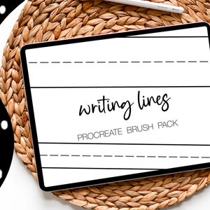 Writing Lines PROCREATE Brush Set
