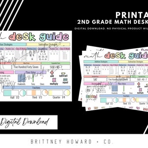 Second Grade Math Desk Guide