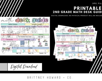 Second Grade Math Desk Guide