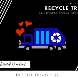 Recycle Truck Thank You SVG & PNG Cut/Print File