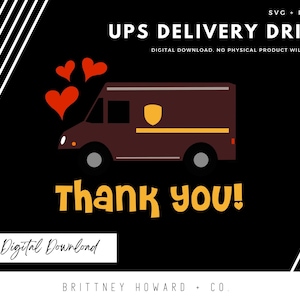 UPS Truck SVG & PNG Cut/Print File