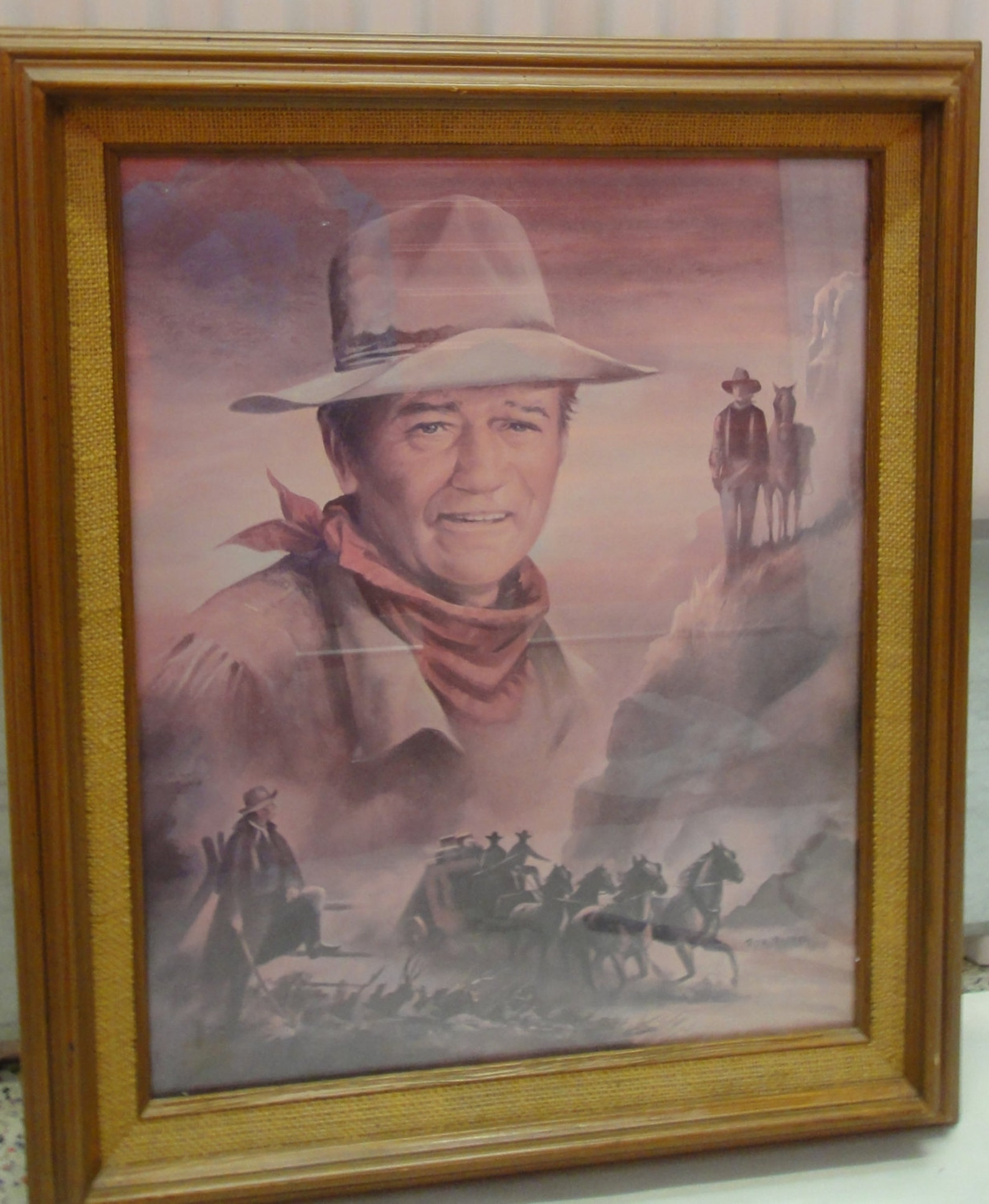 Vintage John Wayne Print by Ron Parker Etsy
