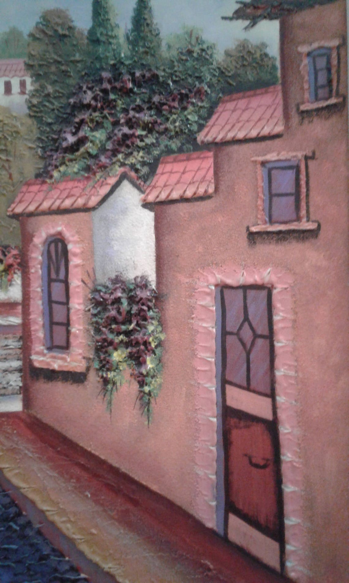 Vintage Acrylic Painting on Canvas/ Signed Pina Etsy