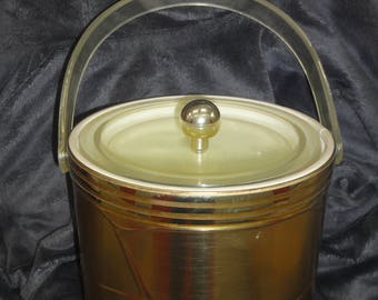 Vintage Gold Plastic Ice Bucket