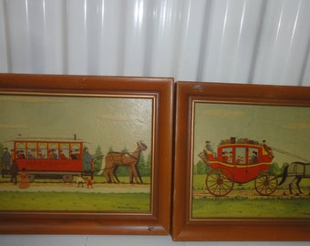 Set Of Two E. Melvin Bulstad Prints on Board