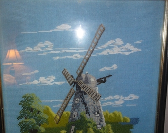 Dutch Windmill Needlepoint